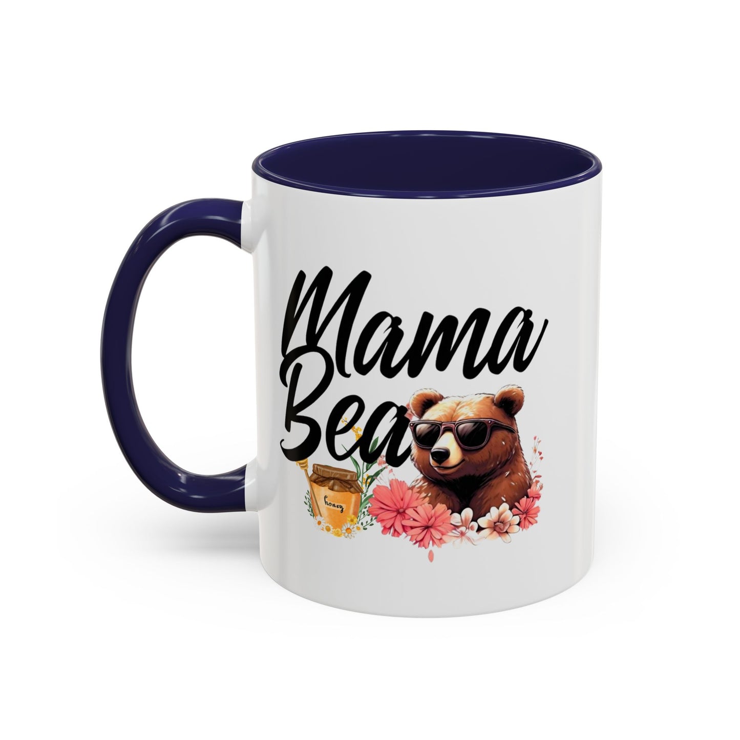 Mama Bear Accent Coffee Mug - Perfect Gift for Moms, 11 and 15oz