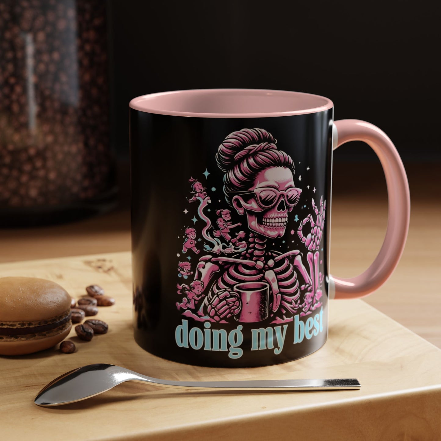 Funny Skeleton Doing My Best Coffee Mug - 11 & 15 oz