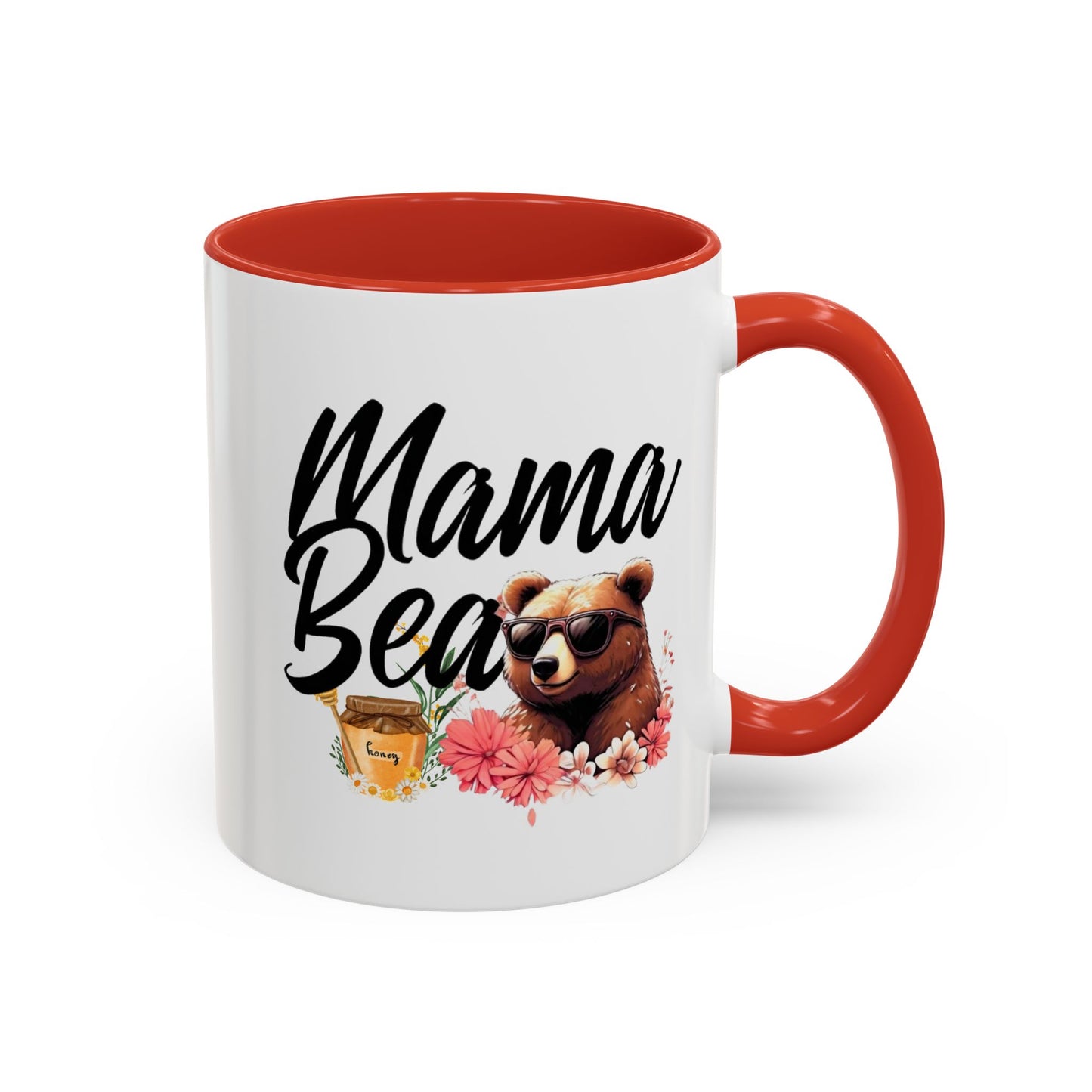 Mama Bear Accent Coffee Mug - Perfect Gift for Moms, 11 and 15oz