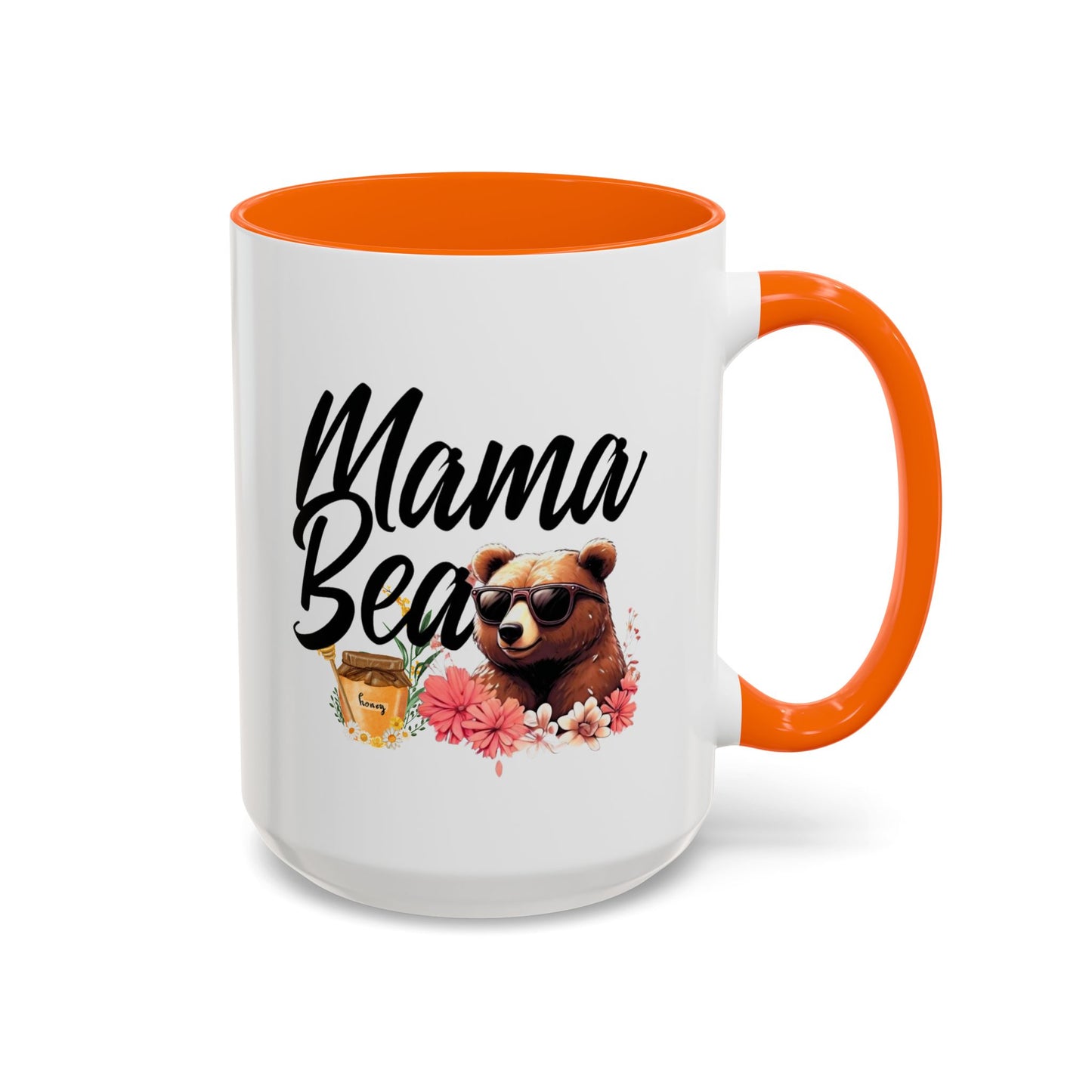 Mama Bear Accent Coffee Mug - Perfect Gift for Moms, 11 and 15oz