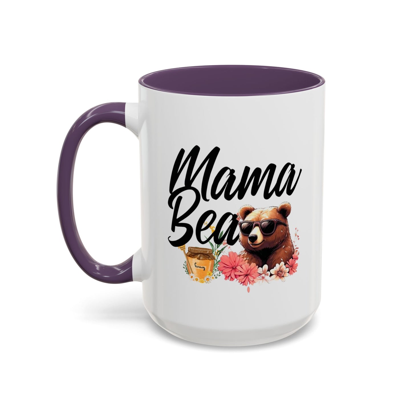 Mama Bear Accent Coffee Mug - Perfect Gift for Moms, 11 and 15oz