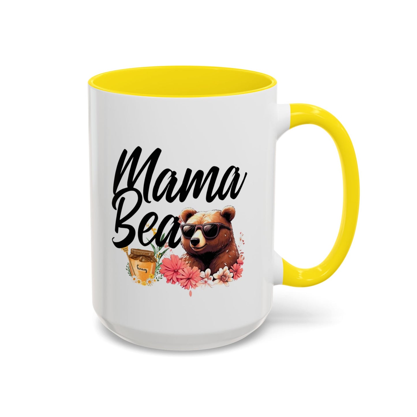 Mama Bear Accent Coffee Mug - Perfect Gift for Moms, 11 and 15oz