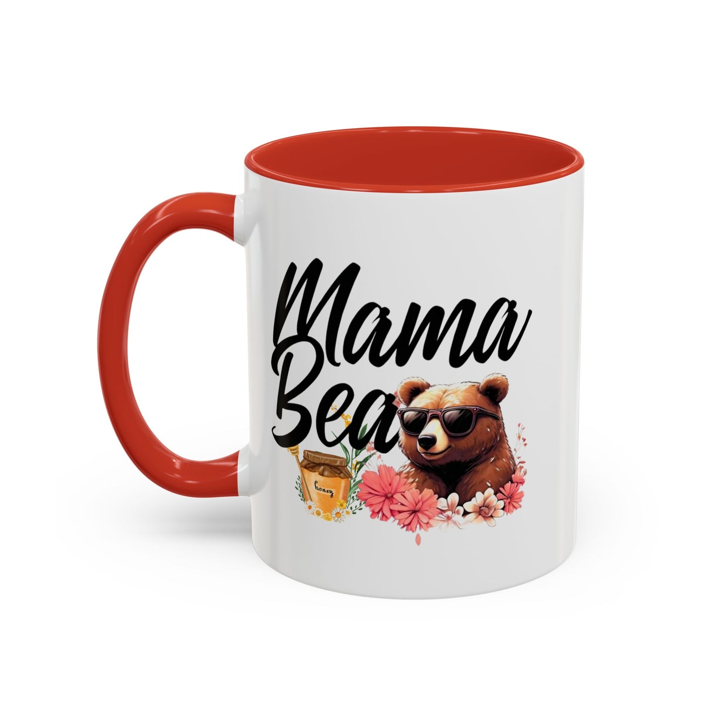 Mama Bear Accent Coffee Mug - Perfect Gift for Moms, 11 and 15oz