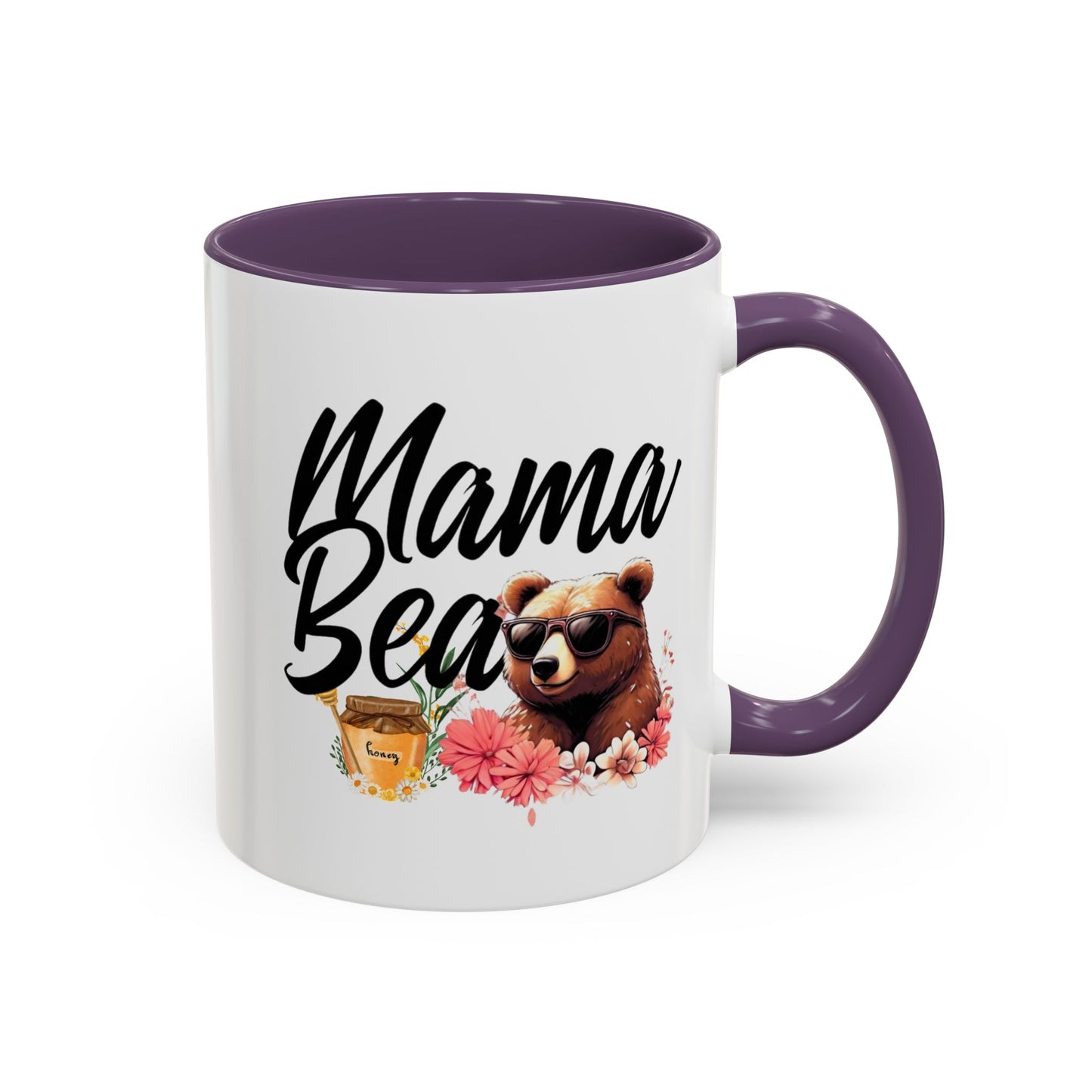 Mama Bear Accent Coffee Mug - Perfect Gift for Moms, 11 and 15oz