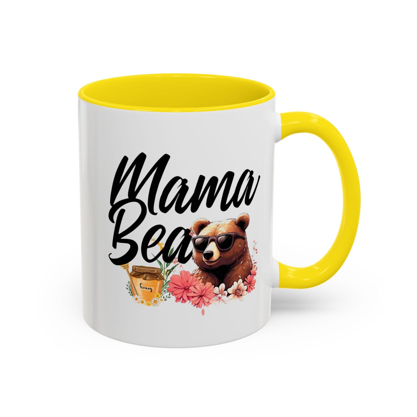 Mama Bear Accent Coffee Mug - Perfect Gift for Moms, 11 and 15oz