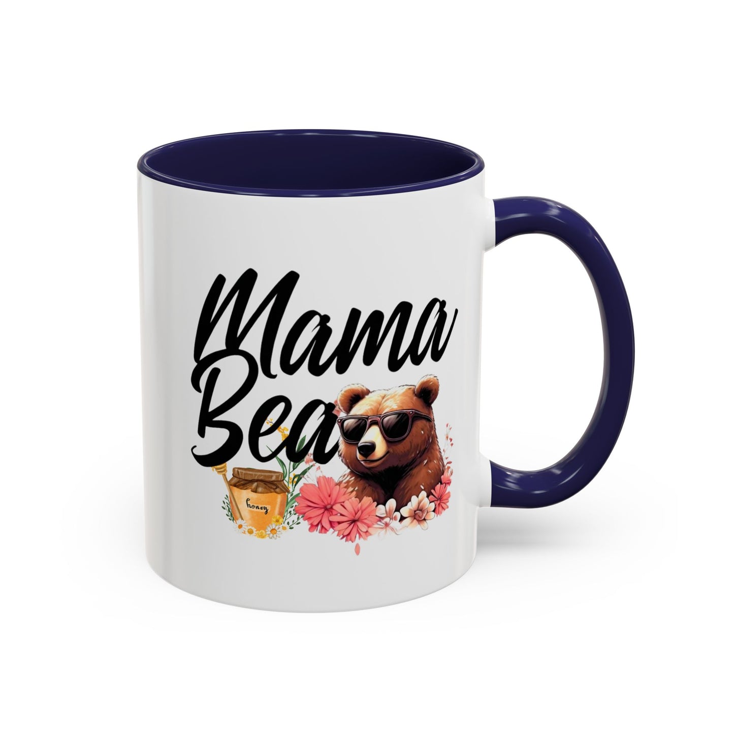 Mama Bear Accent Coffee Mug - Perfect Gift for Moms, 11 and 15oz