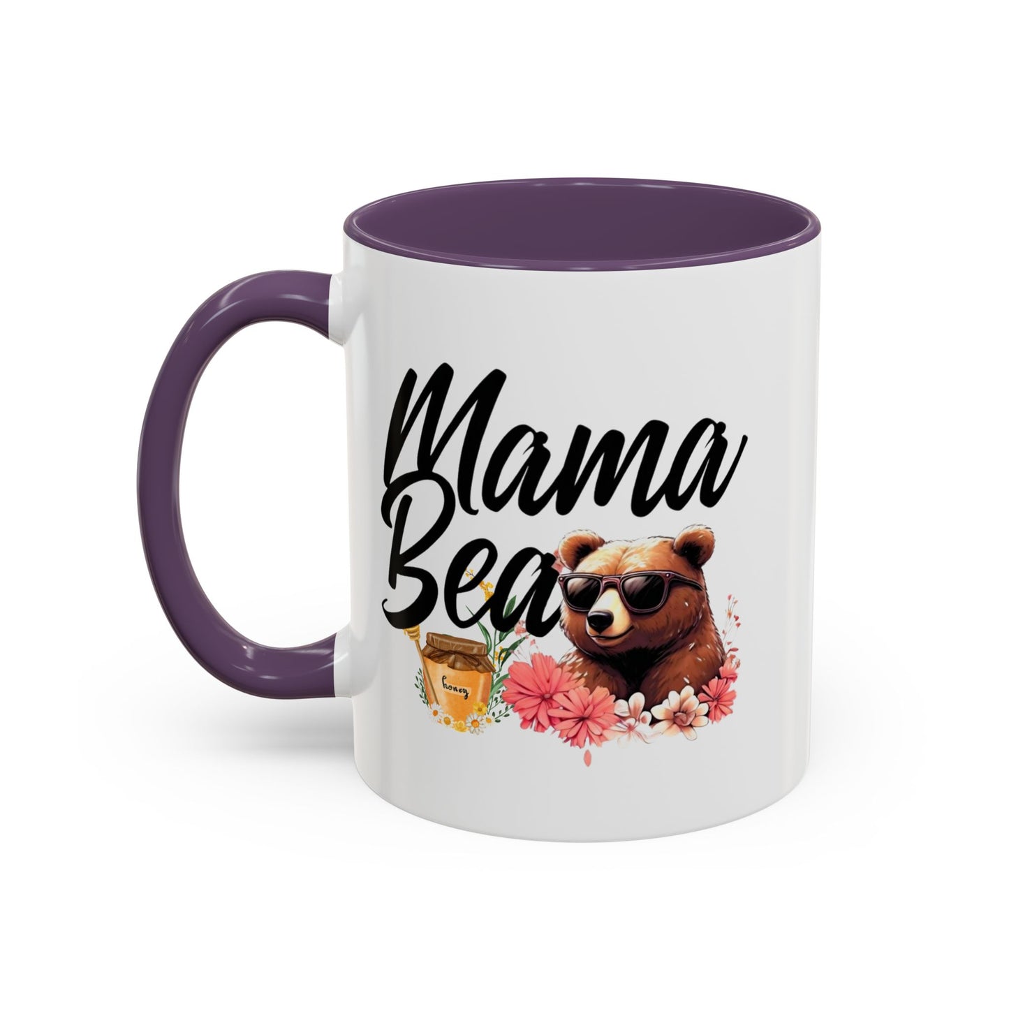 Mama Bear Accent Coffee Mug - Perfect Gift for Moms, 11 and 15oz
