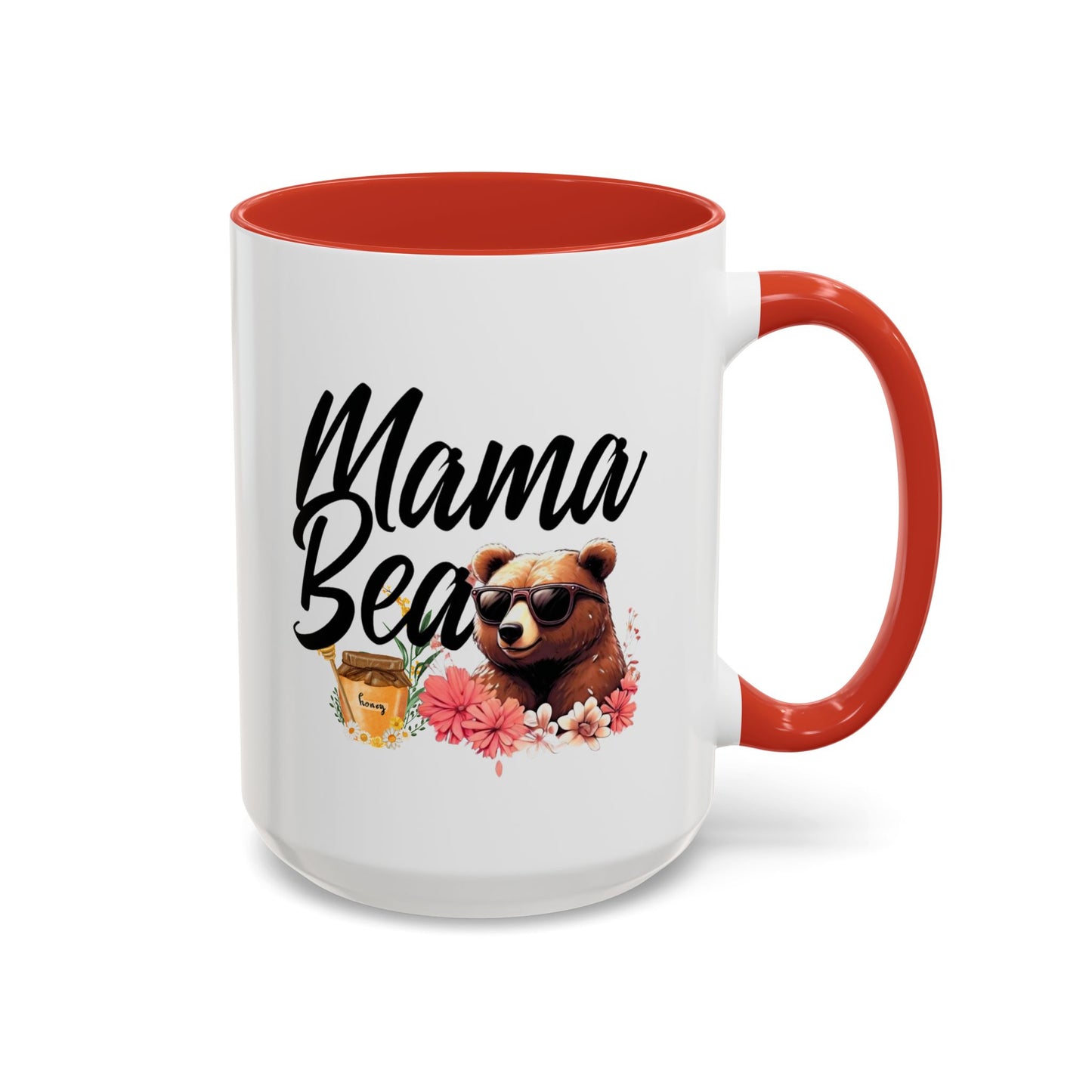 Mama Bear Accent Coffee Mug - Perfect Gift for Moms, 11 and 15oz