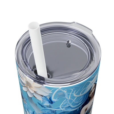 Skinny Tumbler with Straw, 20oz Zodiac Virgo