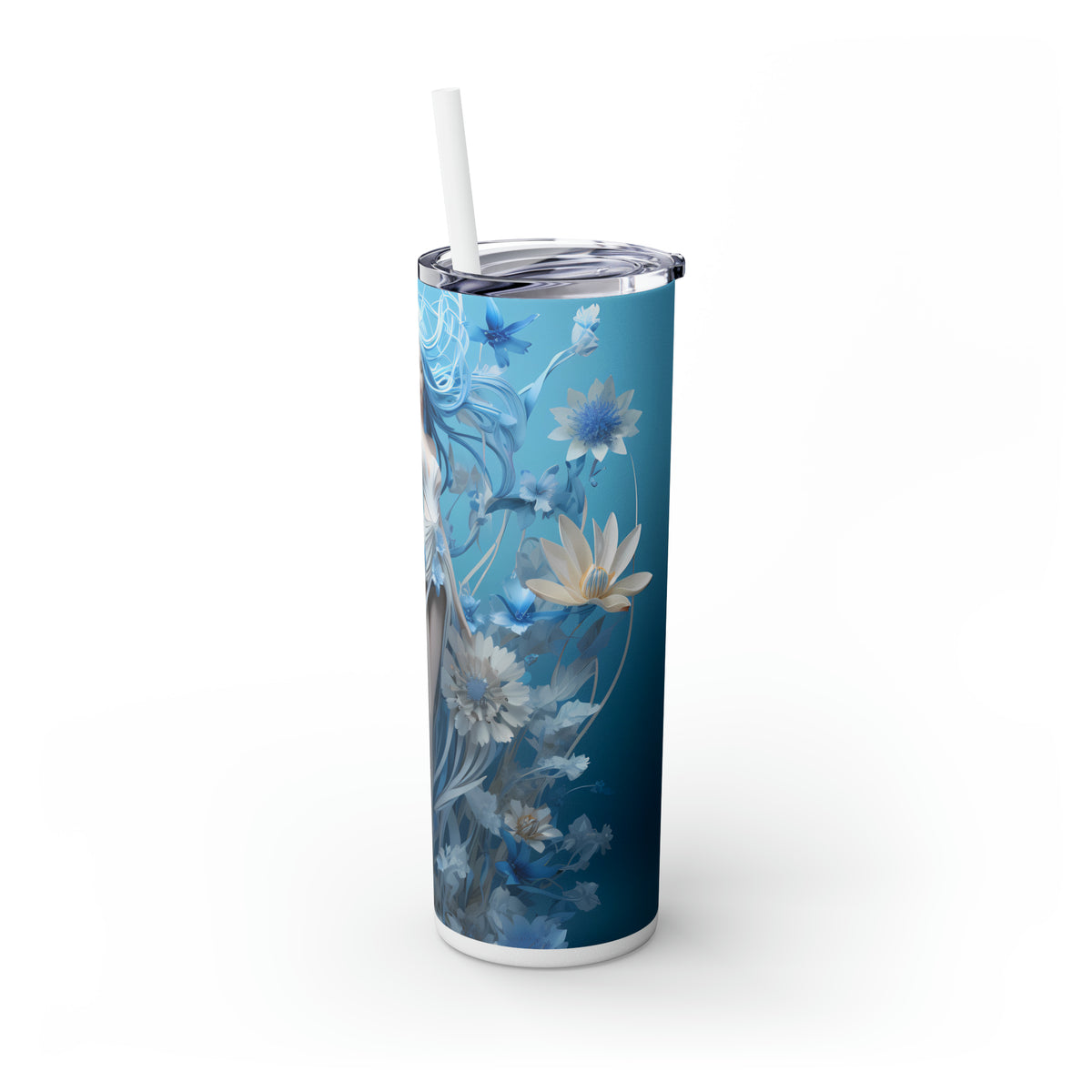 Skinny Tumbler with Straw, 20oz Zodiac Virgo