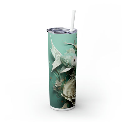 Skinny Tumbler with Straw, 20oz Zodiac Pisces