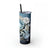 Skinny Tumbler with Straw, 20oz Zodiac Cancer (blue)