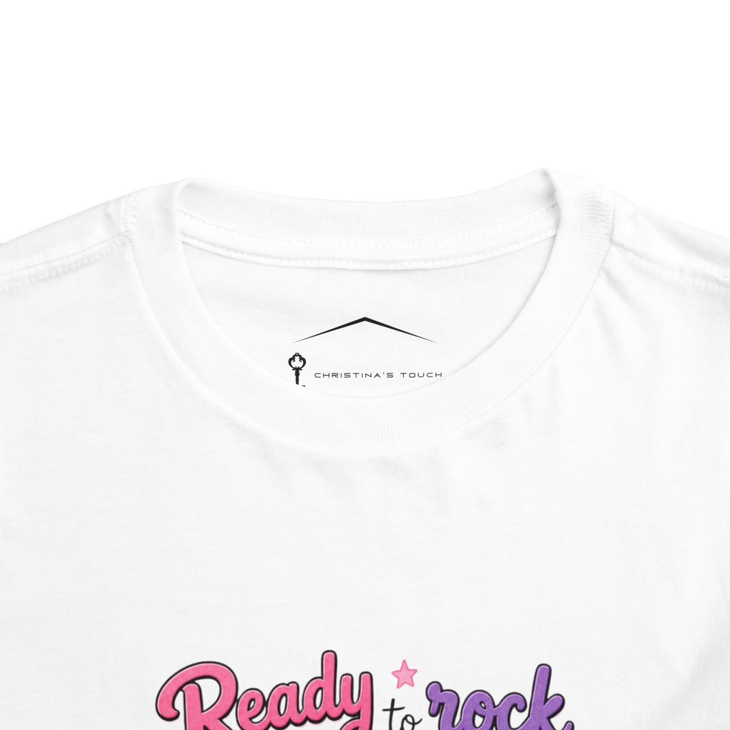 Ready to Rock Pre-K Girl Toddler Tee — Back to School Cat Shirt