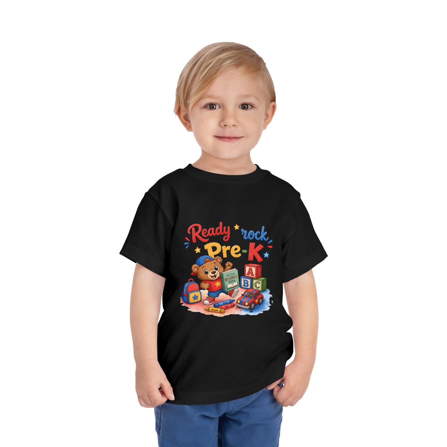 Ready to Rock Pre-K Toddler Tee — Back to School Bear Shirt