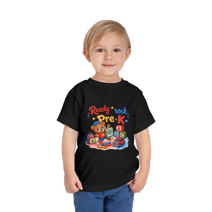 Ready to Rock Pre-K Toddler Tee — Back to School Bear Shirt