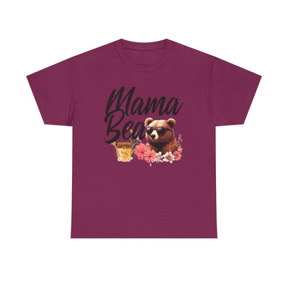 Mama Bear Unisex Heavy Cotton Tee, Cute Animal Shirt, Mother's Day Gift, Casual Everyday Wear, Gift for Mom, Birthday Present