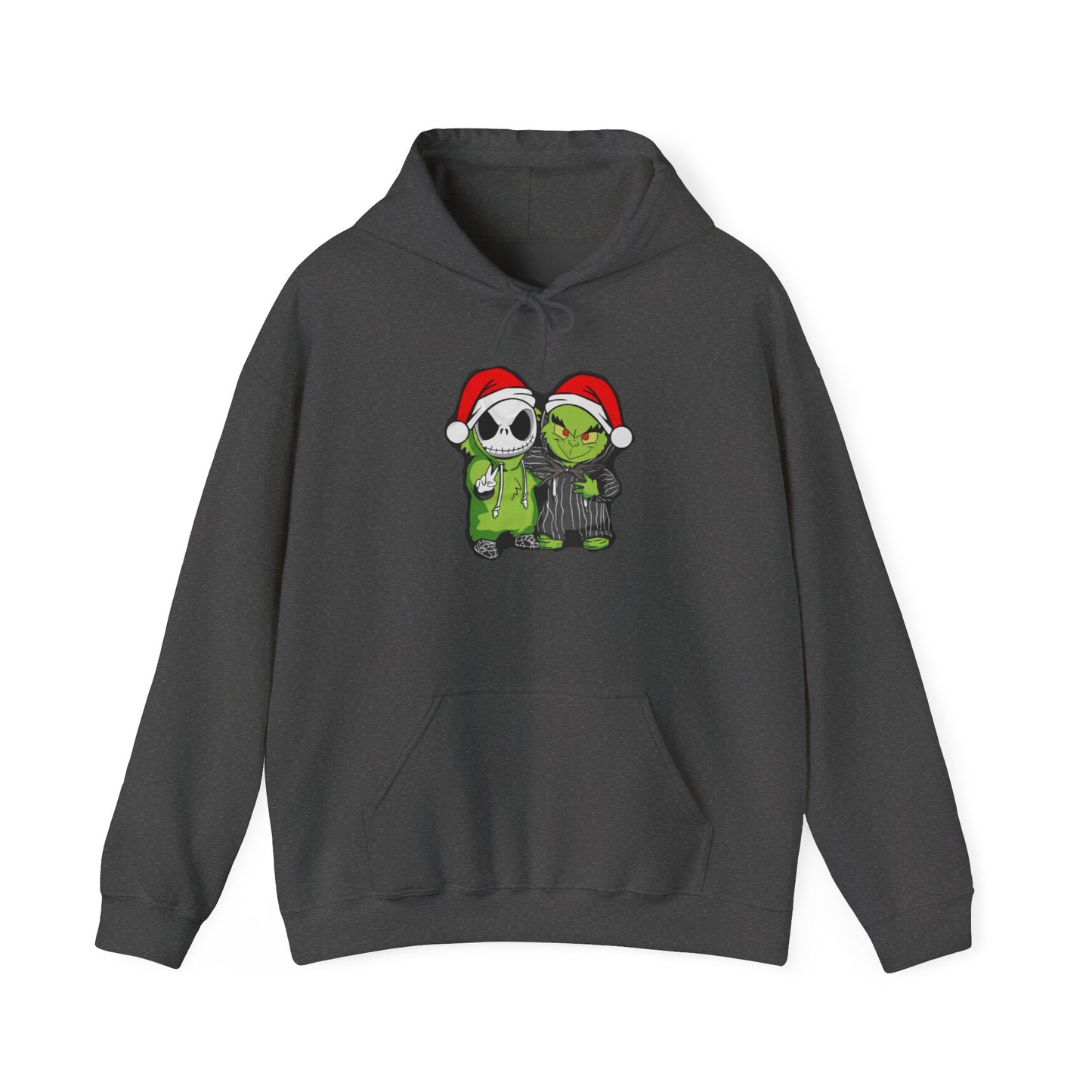 Christmas Jack & Grinch Hoodie — Cute Holiday Skeleton and Grinch Sweatshirt
