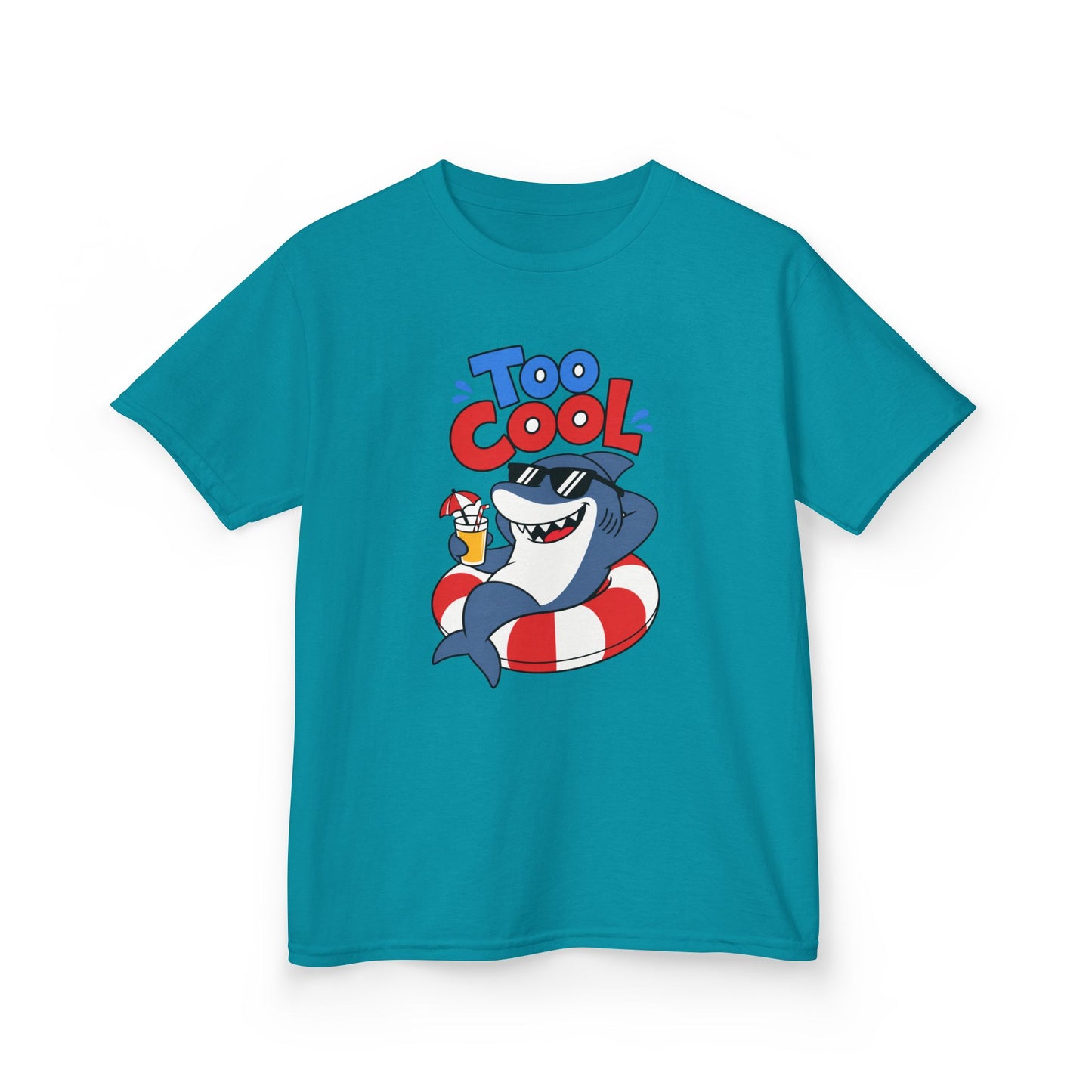 Kids Tee — 'Too Cool' Shark Summer Graphic