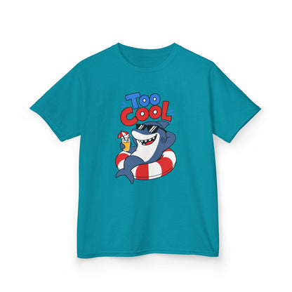 Kids Tee — 'Too Cool' Shark Summer Graphic