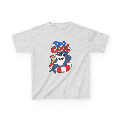 Kids Tee — 'Too Cool' Shark Summer Graphic