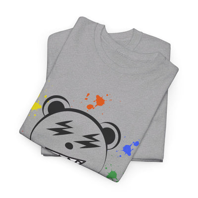 Custom Cotton Tee with Cool Bear/stay positive