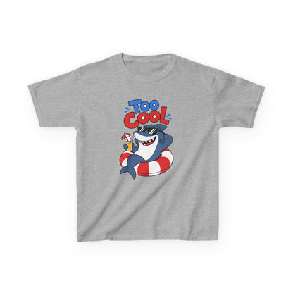 Kids Tee — 'Too Cool' Shark Summer Graphic