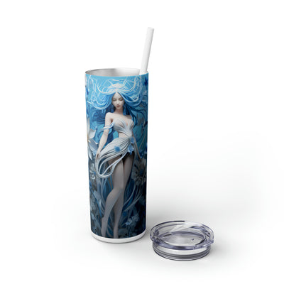 Skinny Tumbler with Straw, 20oz Zodiac Virgo