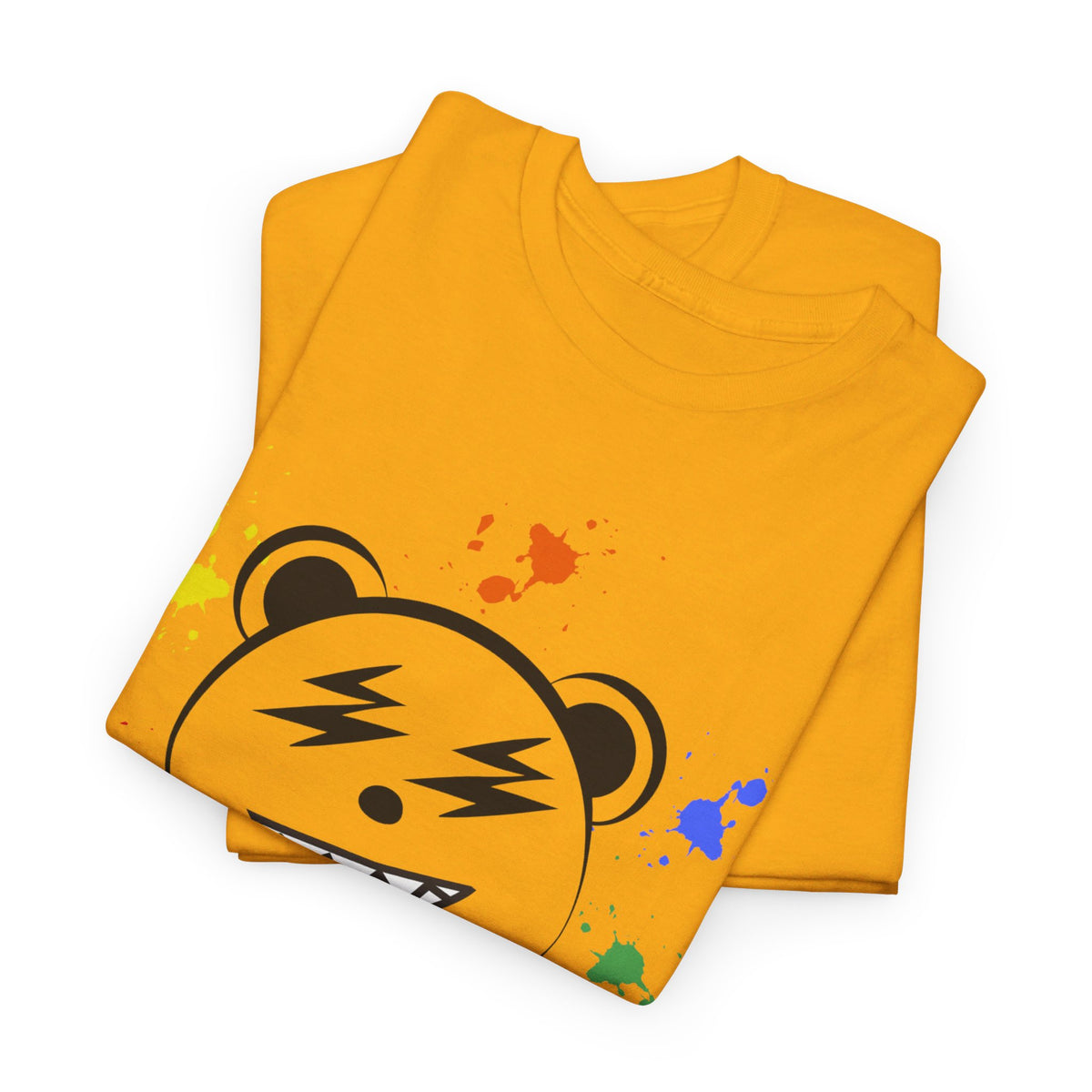 Custom Cotton Tee with Cool Bear/stay positive