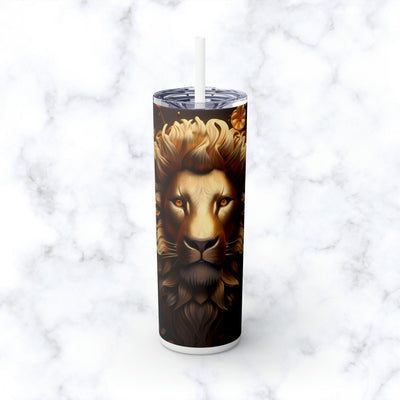 Skinny Tumbler with Straw, 20oz Zodiac Leo-2