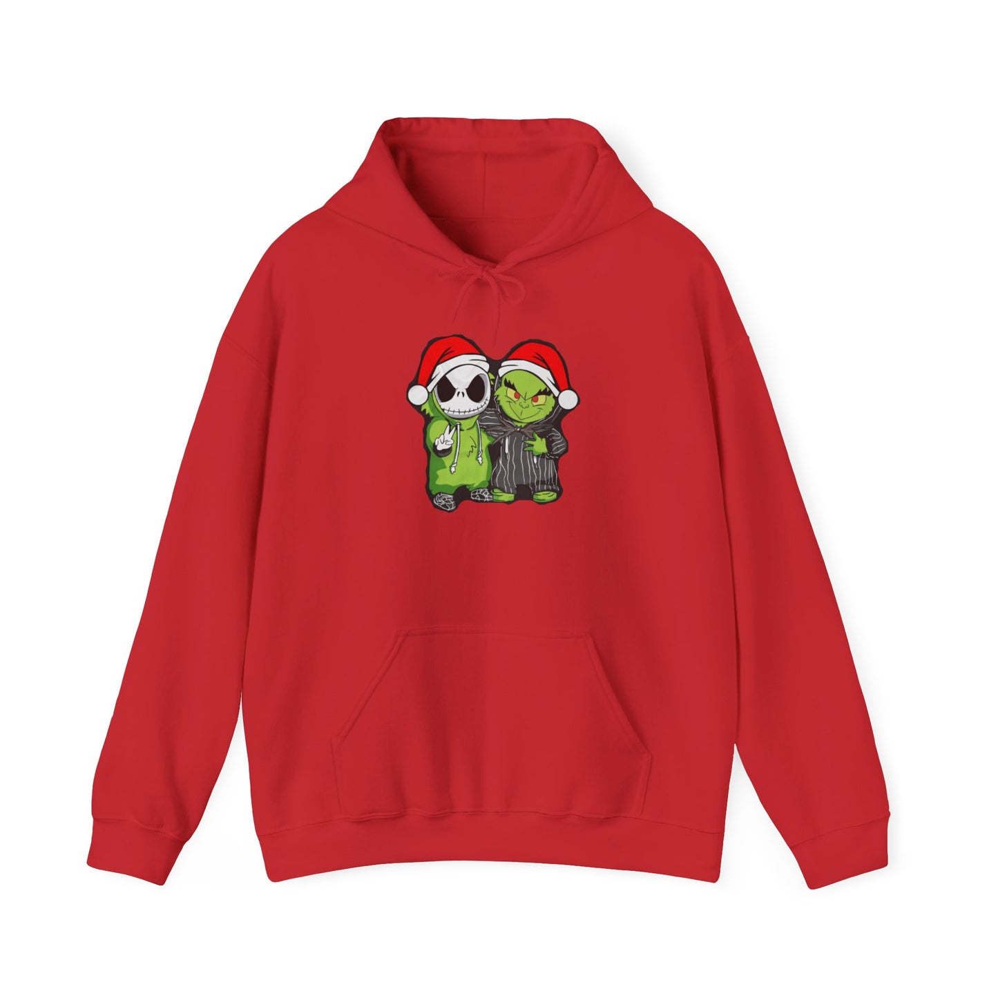 Christmas Jack & Grinch Hoodie — Cute Holiday Skeleton and Grinch Sweatshirt