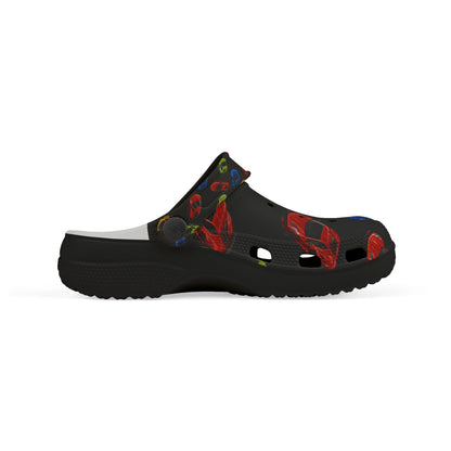 Kids Car Print Foam Clogs — Colorful Toy Car Slip-On Sandals