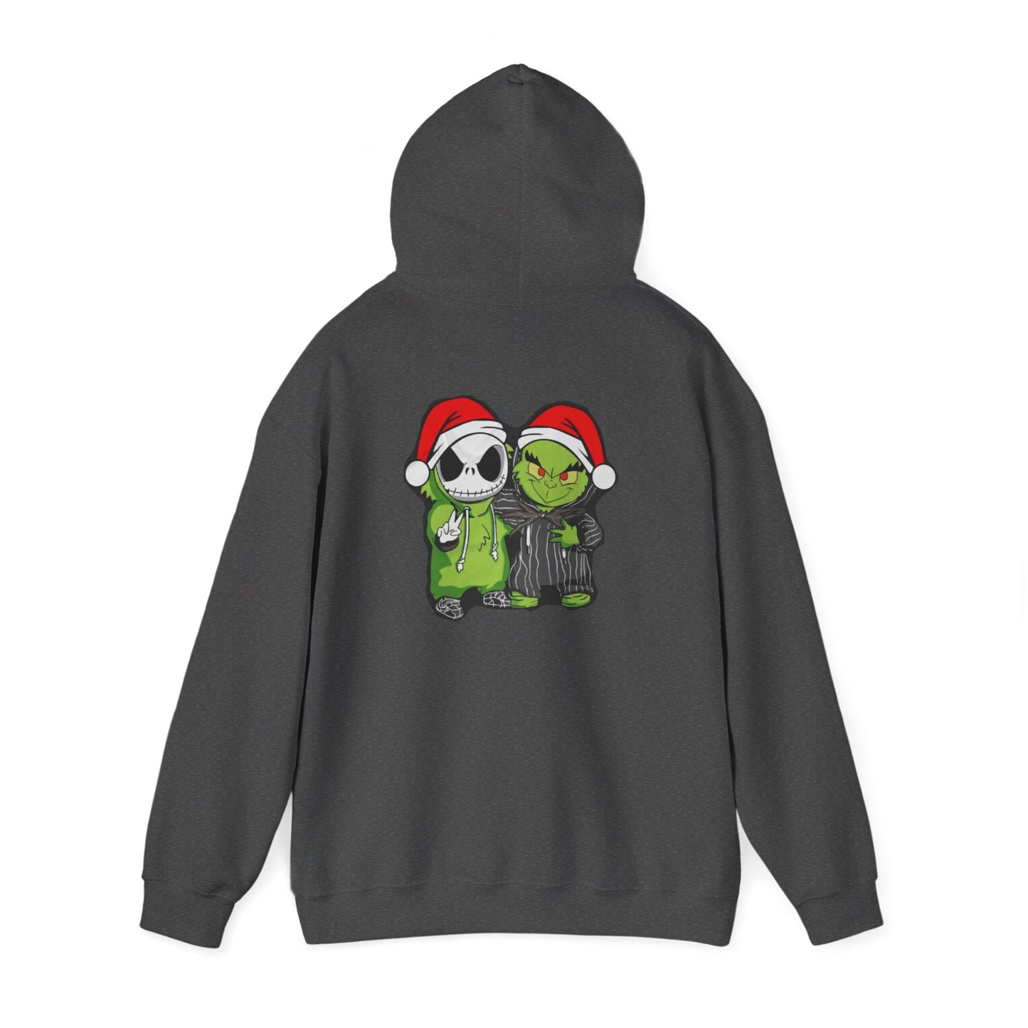Christmas Jack & Grinch Hoodie — Cute Holiday Skeleton and Grinch Sweatshirt