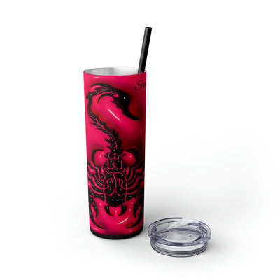 Skinny Tumbler with Straw, 20oz Zodiac Scorpio