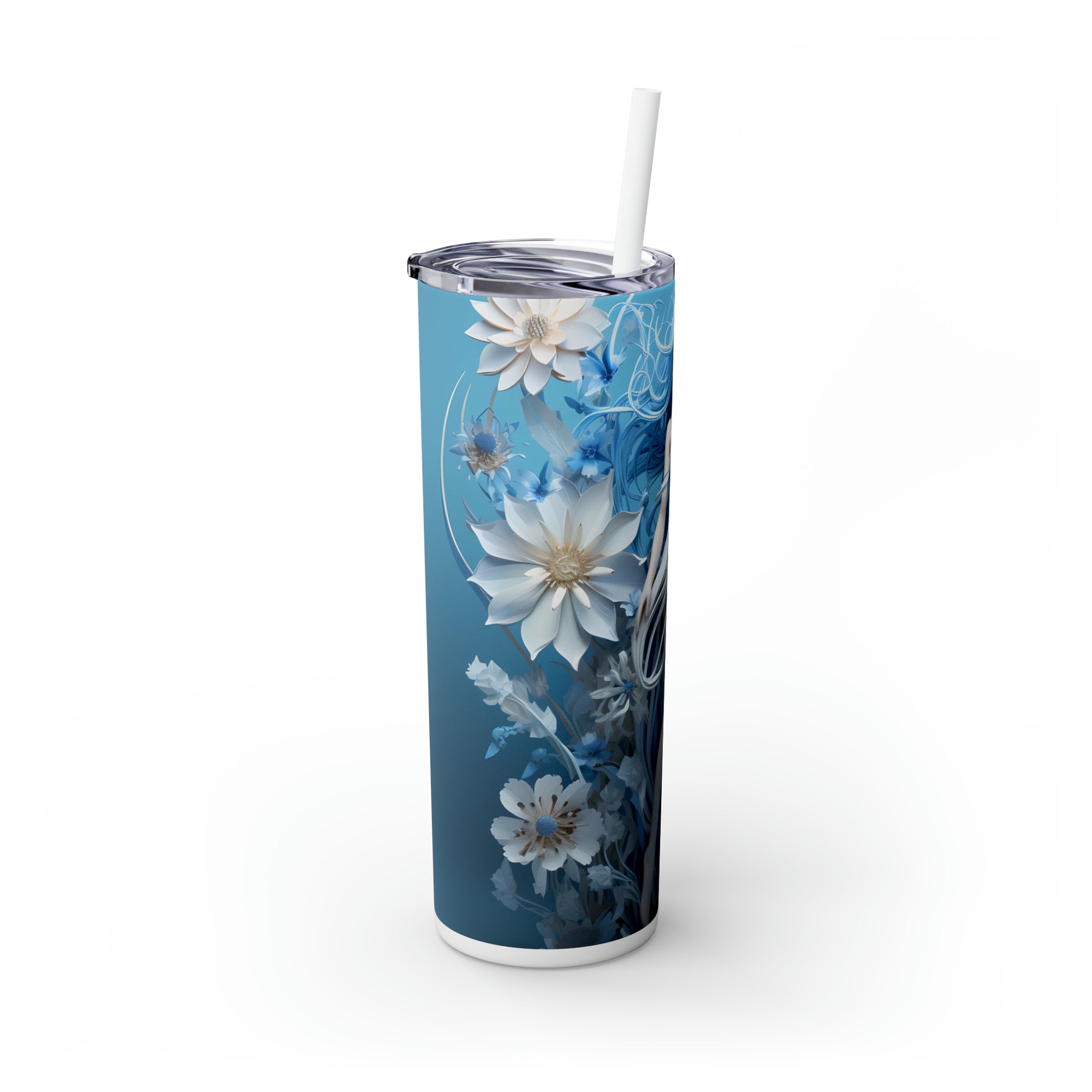 Skinny Tumbler with Straw, 20oz Zodiac Virgo