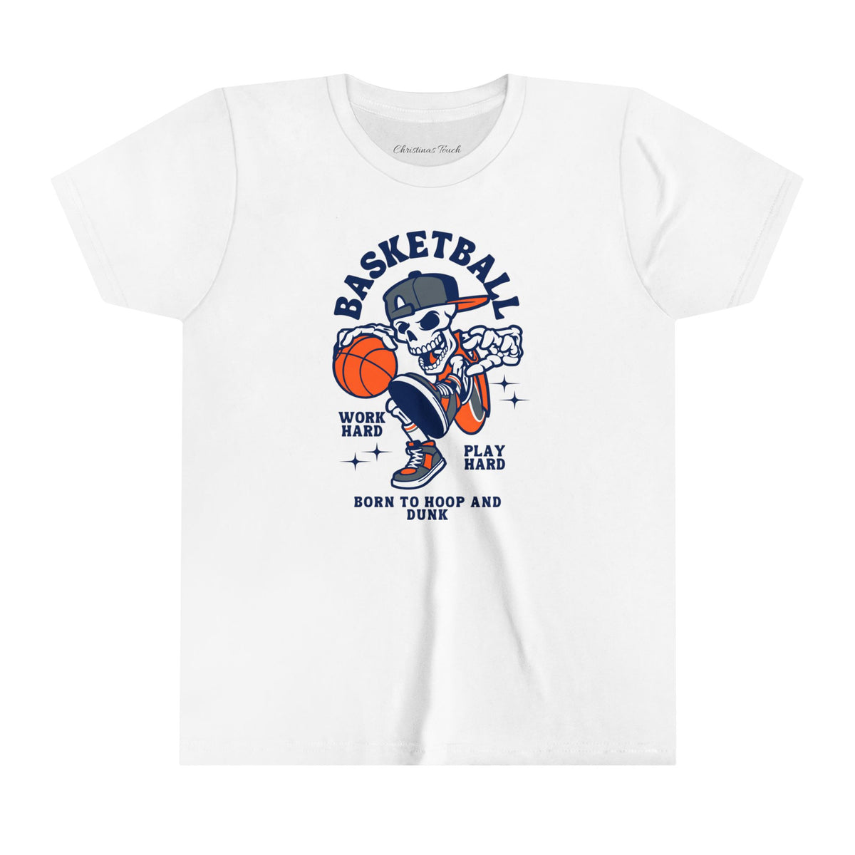 Cool Skeleton basketball kids tshirt