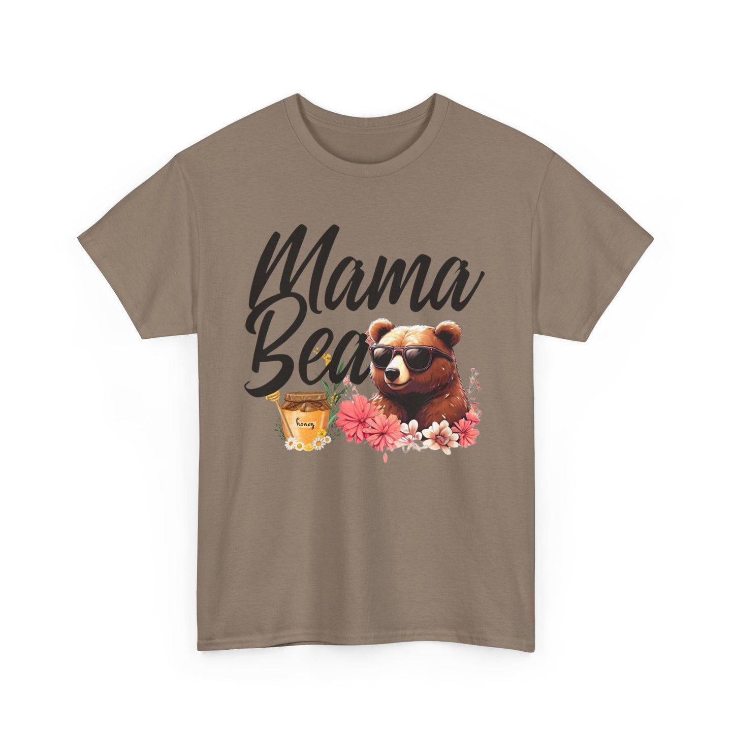 Mama Bear Unisex Heavy Cotton Tee, Cute Animal Shirt, Mother's Day Gift, Casual Everyday Wear, Gift for Mom, Birthday Present