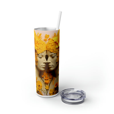 Skinny Tumbler with Straw, 20oz Zodiac Gemini (Guy)