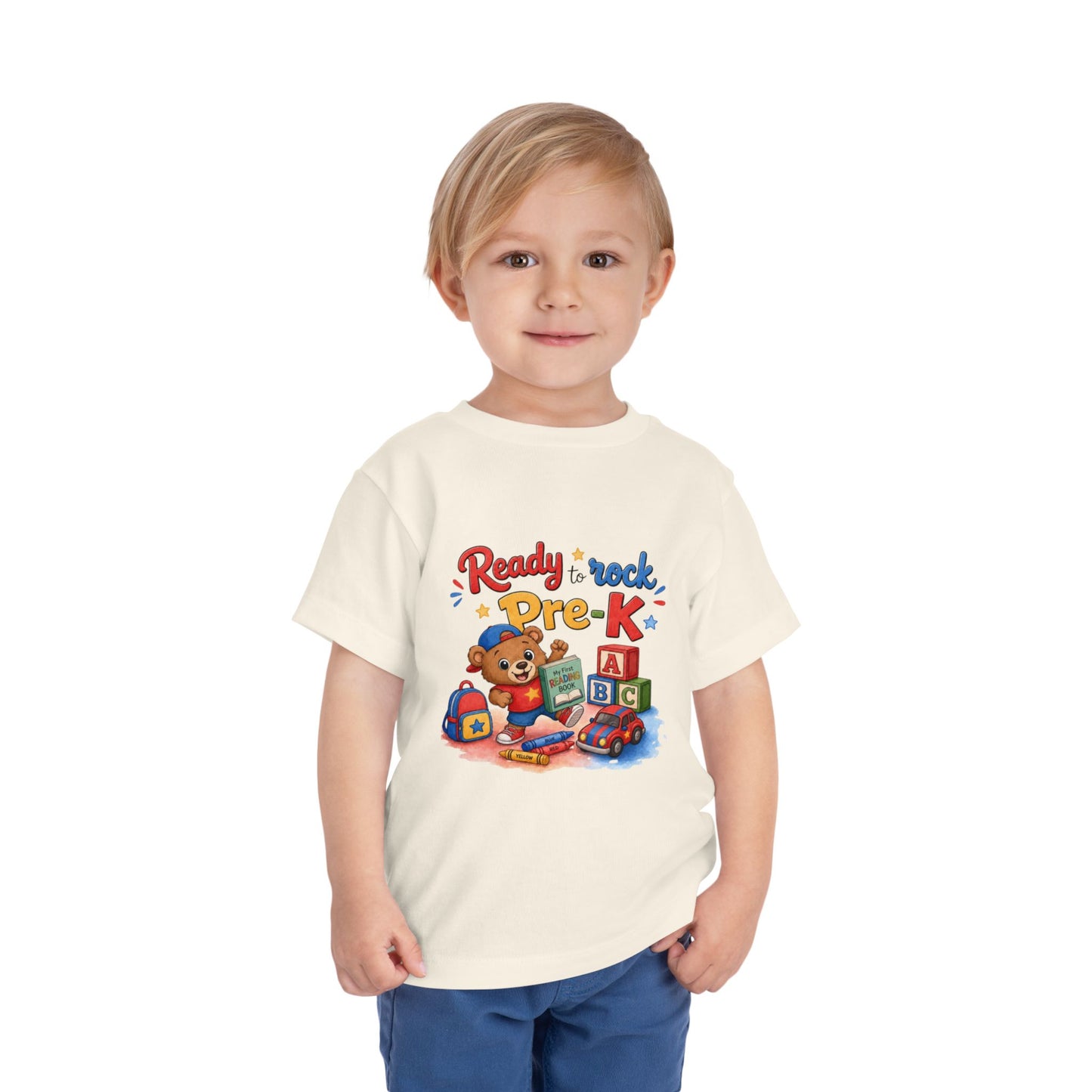 Ready to Rock Pre-K Toddler Tee — Back to School Bear Shirt