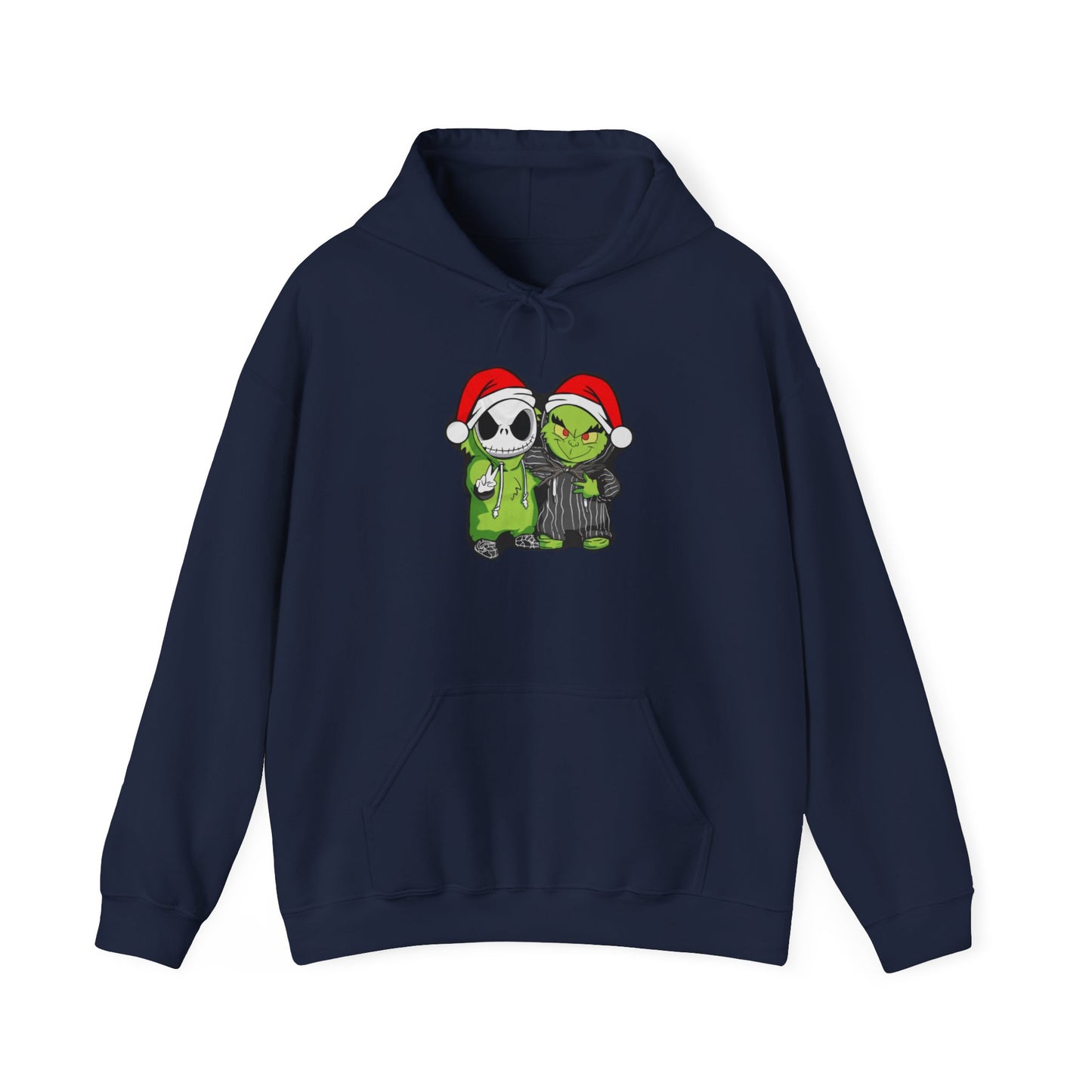 Christmas Jack & Grinch Hoodie — Cute Holiday Skeleton and Grinch Sweatshirt