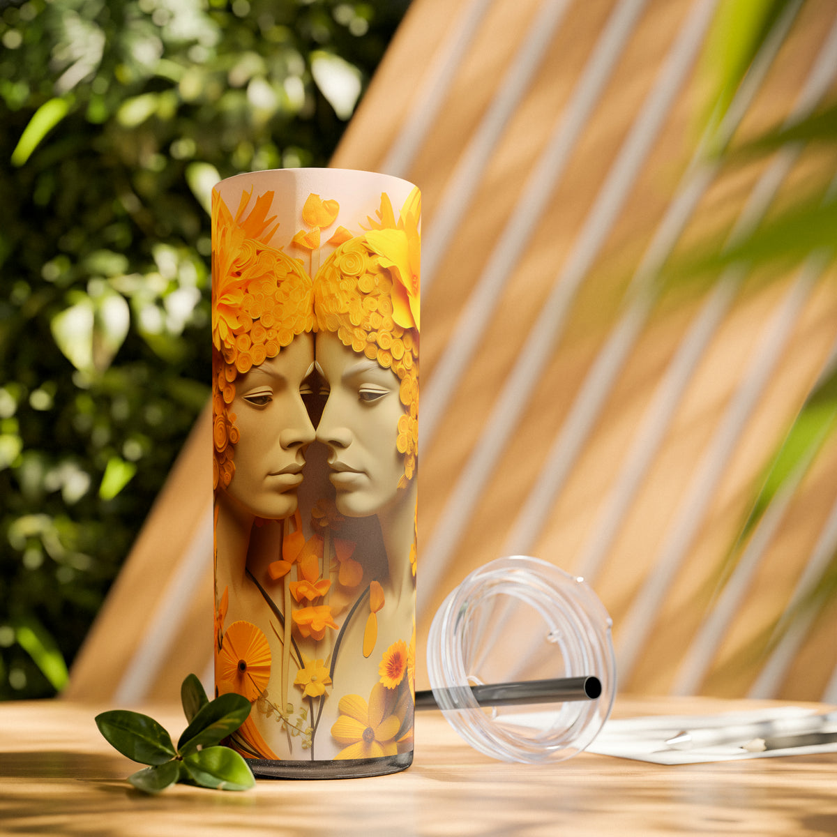 Skinny Tumbler with Straw, 20oz Zodiac Gemini (Guy)