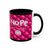 Nope Not today Mug (pink/black accent)