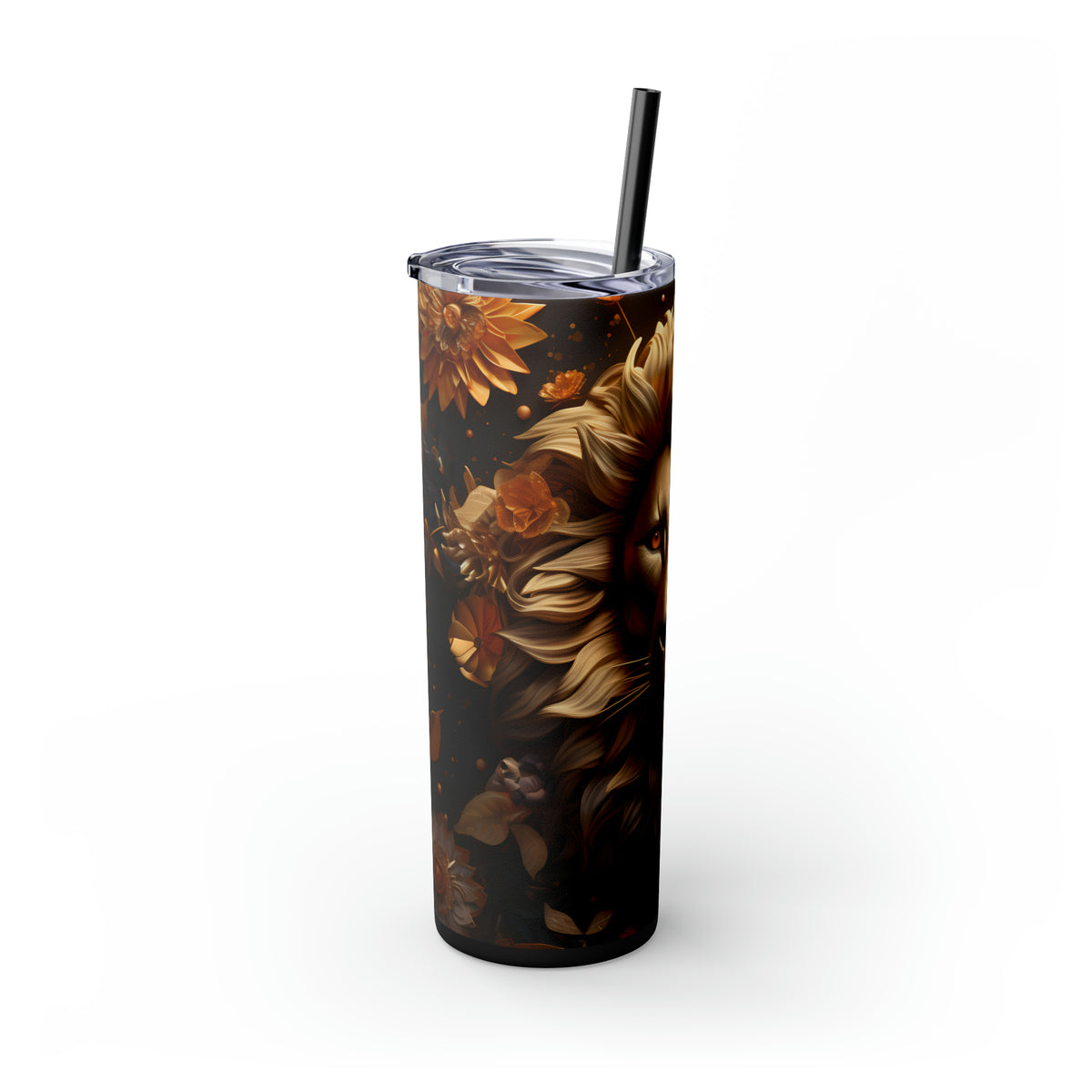 Skinny Tumbler with Straw, 20oz Zodiac Leo-2