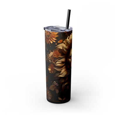 Skinny Tumbler with Straw, 20oz Zodiac Leo-2