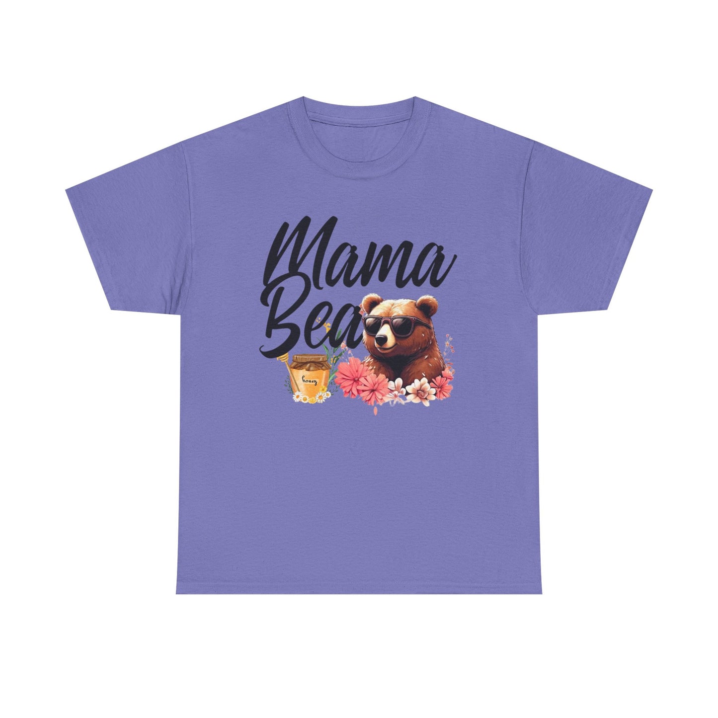 Mama Bear Unisex Heavy Cotton Tee, Cute Animal Shirt, Mother's Day Gift, Casual Everyday Wear, Gift for Mom, Birthday Present