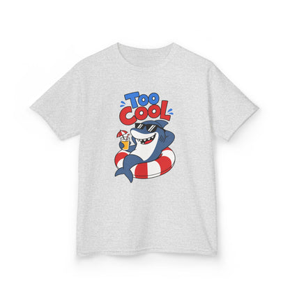 Kids Tee — 'Too Cool' Shark Summer Graphic