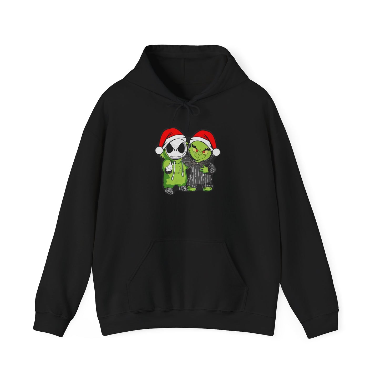 Christmas Jack & Grinch Hoodie — Cute Holiday Skeleton and Grinch Sweatshirt