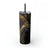 Skinny Tumbler with Straw, 20oz -Black and Gold marble