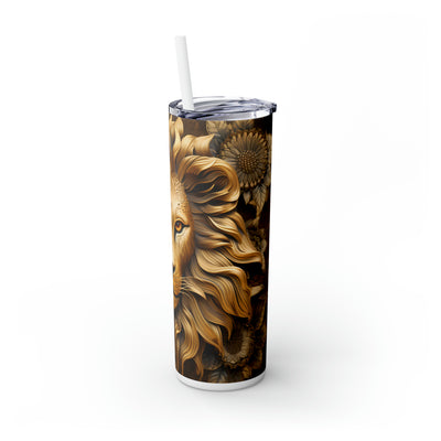 Skinny Tumbler with Straw, 20oz Zodiac Leo