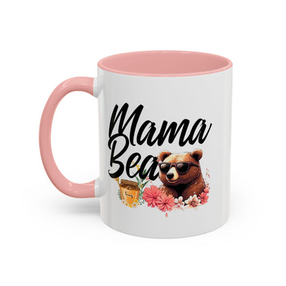 Mama Bear Accent Coffee Mug - Perfect Gift for Moms, 11 and 15oz