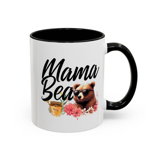 Mama Bear Accent Coffee Mug - Perfect Gift for Moms, 11 and 15oz
